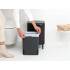 Brabantia 227226 Bo Hi waste bin, 12 l, matt black