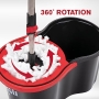 Dirt Devil Mop System with Wringer – 16 L Bucket – Round Mop – Microfiber – Grey/Red