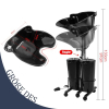 Mobile washbasin, hairdresser for home, height-adjustable, reverse washbasin with pump, portable hairdresser washbasin with water tank and shower