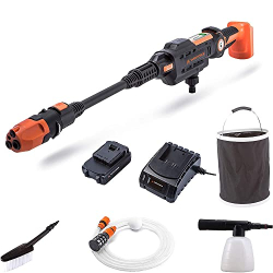 Yard Force AquaJet LW C02 Akku-Hochdruckreiniger 20V mit 2,5 Ah Akku, 22 Bar, 180 L/h mit faltbarem Eimer