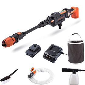 Бездротова мийка високого тиску Yard Force AquaJet LW CO2 20 В з акумулятором 2,5 Аг, 22 бар, 180 л/год зі складним відром