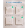 Meross WiFi Smart Switch, Mini Wall Switch, Wireless Light Switch Timer Control, Compatible with HomeKit, Alexa and Google Home, 2 Pack