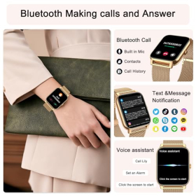 Smartwatch women's fitness watch with phone function