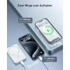 Magnetic Power Bank for iPhone 15-12 Series, USB-C Power Bank Wireless, Mini Power Bank PD 20W 6000mAh, External Fast Charging Battery, Small but Powerful, White