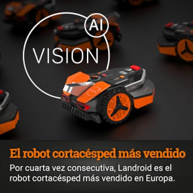 Роботизированная газонокосилка WORX Landroid Vision M800 без ограничительного провода, с функцией обнаружения препятствий, Wi-Fi и Bluetooth