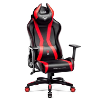 Gaming-Stuhl XL mit 3D-Armlehnen Schwarz-Rot – Diablo X-Horn