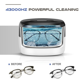 Limpiador ultrasónico de 750 ml para joyas, gafas, dentaduras postizas y relojes
