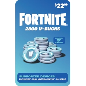 FORTNITE Digital V-Bucks 2800 - PlayStation/Xbox/Nintendo Switch/PC/Mobile [Digital Code] : Everything Else