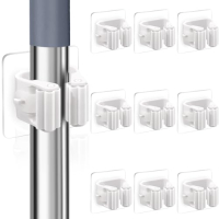 XIANGLONGY Set of 6 wall brush holders, no drilling, white