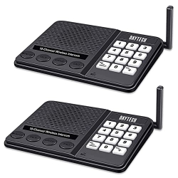 DAYTEE Kabelloses Büro-Gegensprechsystem, 10 Kanäle, 1,6 km Reichweite, 2er-Pack