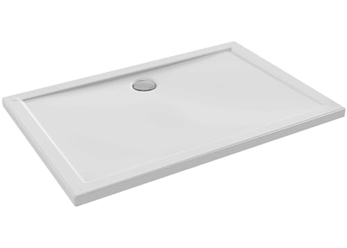 Jacob Delafon shower tray 120x80 cm Gaspard, extra-flat, ceramic, center drain Jacob Delafon shower tray 120x80 cm Gaspard, extra-flat, ceramic, center drain