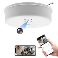 WLAN Spionagekamera Rauchmelder, 1080P, Bewegungserkennung, Nachtsicht, APP Steuerung