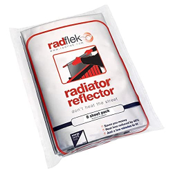 Radflek 8 Plus 8 Blatt Heizkörperreflektor, Silber