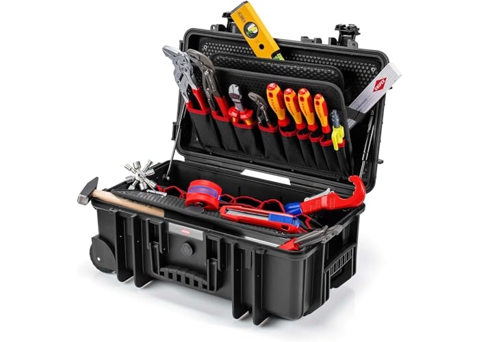 Ящик для инструментов KNIPEX Robust26 Move 00 21 33 S, сантехнический, 17 деталей Ящик для инструментов KNIPEX Robust26 Move 00 21 33 S, сантехнический, 17 деталей