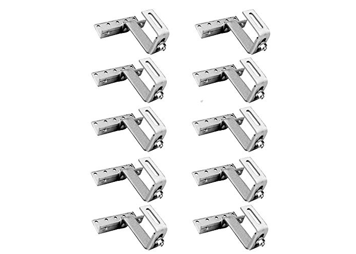 Ganchos de techo de acero inoxidable Offgridtec – 10 unidades, ajustables en 3 direcciones Ganchos de techo de acero inoxidable Offgridtec – 10 unidades, ajustables en 3 direcciones