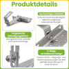 Ganchos de techo de acero inoxidable Offgridtec – 10 unidades, ajustables en 3 direcciones