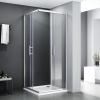 SONNI rectangular shower cubicle 90x90 cm, sliding, tempered safety glass Easyclean 5 mm with nano-lime treatment