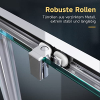 SONNI rectangular shower cubicle 90x90 cm, sliding, tempered safety glass Easyclean 5 mm with nano-lime treatment