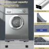 DEWEL Adjustable Washing Machine and Dryer Stand with 4 Feet, Grey