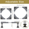 DEWEL Adjustable Washing Machine and Dryer Stand with 4 Feet, Grey