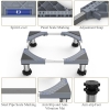 DEWEL Adjustable Washing Machine and Dryer Stand with 4 Feet, Grey