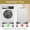 DEWEL Adjustable Washing Machine and Dryer Stand with 4 Feet, Grey