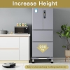 DEWEL Adjustable Washing Machine and Dryer Stand with 4 Feet, Grey