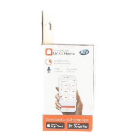 REV Link2Home smart socket, wireless socket, timer, smart home, iOS, Android, Alexa, Google Assistant, white