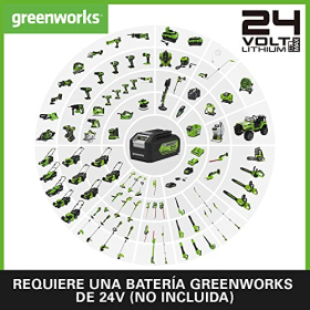 Садовый триммер Greenworks G24SHT 2/1 - 2800 об/мин - нож для травы 15 см БЕЗ аккумулятора 24 В и зарядного устройства