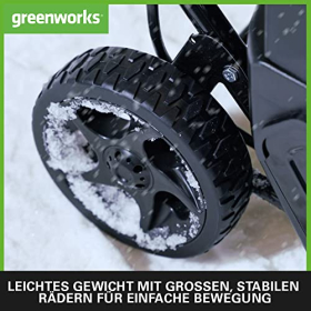 Soplador de nieve inalámbrico Greenworks, motor sin escobillas, ancho de trabajo de 51 cm