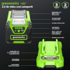 Greenworks 40V Akku & Universal-Ladegerät Set, 2Ah, 2A Charger