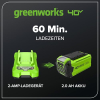 Greenworks 40V Akku & Universal-Ladegerät Set, 2Ah, 2A Charger