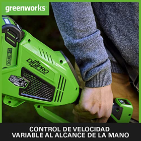 Аккумуляторный триммер Greenworks 40 В, ширина кошения 40 см, 2 аккумулятора