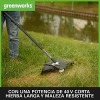 Greenworks 40V cordless grass trimmer, 40 cm cutting width, 2 batteries