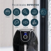Princess 182055 Ölfreie Fritteuse, 5,2 l, spart bis zu 62,2 % Energie, digitales Display mit Knopf und Touch, 8 Programme, BPA- und PFOA-frei, einstellbare Zeit und Temperatur, 30 PDF-Rezepte
