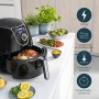 Princess 182055 Oil-free fryer, 5.2 l, saves up to 62.2% energy, digital display with button and touch, 8 programs, BPA and PFOA free, adjustable time and temperature, 30 PDF recipes