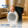 Portable 2000W fan heater with thermostat and 4 heat settings, white