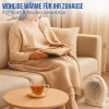 Portable 2000W fan heater with thermostat and 4 heat settings, white