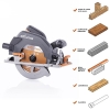 Evolution Power Tools R185CCS circular saw with rail, TCT 185mm, for wood, metal, plastic
