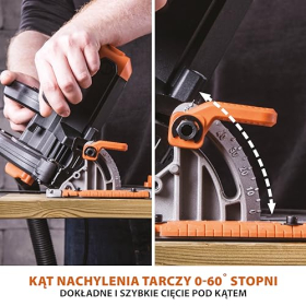 Evolution Power Tools R185CCS circular saw with rail, TCT 185mm, for wood, metal, plastic