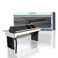 SCHÜTTE foldable power strip for the kitchen counter (2 USB ports and 2 230 V sockets)