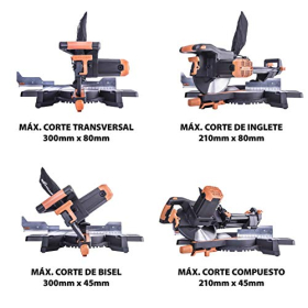 Versatile Evolution Power Tools R255SMS Compound Mitre Saw Plus Package, Multi-Material
