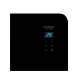 Cecotec Ready Warm Crystal WiFi Glass Radiator with Timer and Thermostat, Black