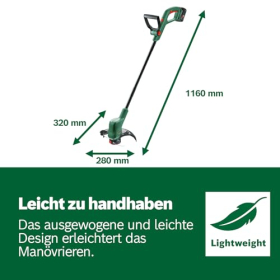 Аккумуляторный триммер для травы Bosch EasyGrassCut 18V-26, диаметр скашивания 26 см, аккумулятор в комплект не входит