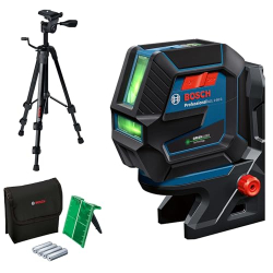 Лазерний нівелір Bosch Professional GCL 2-50 G зеленого кольору для використання в приміщенні з RM 10 та штативом BT 150