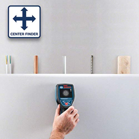Escáner de pared Bosch D-tect 120, 4 pilas AA, plásticos, cable, metal hasta 120 mm