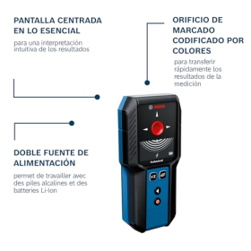 Bosch GMS 12027 locating device, 120mm metal, 50mm wood, incl. bag