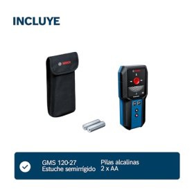 Локатор Bosch GMS 12027, 120 мм металл, 50 мм дерево, в комплекте сумка 