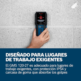 Bosch GMS 120-27 Localizador Profesional, Detección hasta 120mm, Metal, Madera, Cables