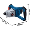 Bosch Professional GRW 140 mixer, 1400 W, 2 speed settings, soft start function
